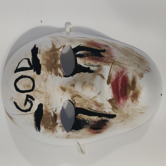 hand painted OOAK GOD purge mask - Picture 2 of 2